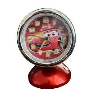 Disney Cars Rear View Mirror Shape Clock Table Top Working No Alarm